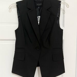 The Limited Black Sleeveless Suit Vest Single Button NWOT SMALL/ 6